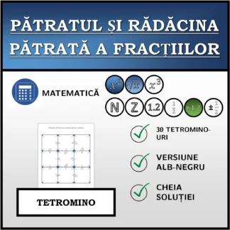 Tetromino: Pătratul și rădăcina pătrată a fracțiilor