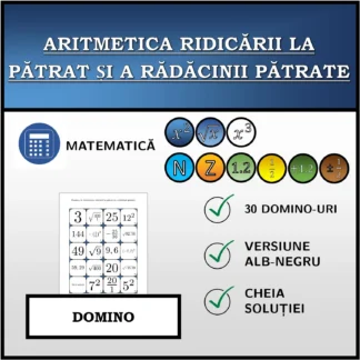 Domino: Aritmetica ridicării la pătrat și a rădăcinii pătrate