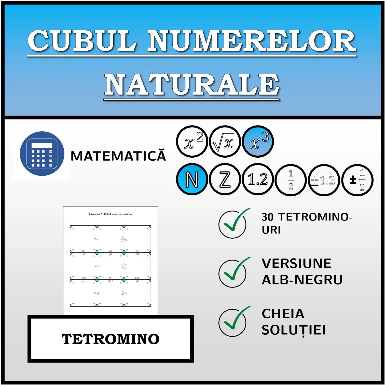 Tetromino: Cubul numerelor naturale