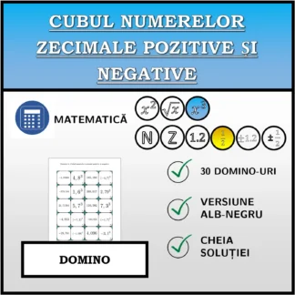 Domino: Cubul numerelor zecimale pozitive și negative
