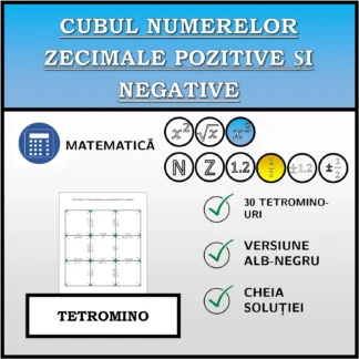 Tetromino: Cubul numerelor zecimale pozitive și negative
