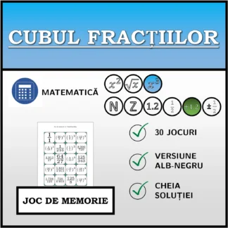 Joc de memorie: Cubul fracțiilor