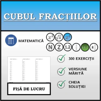 Fișă de lucru: Cubul fracțiilor