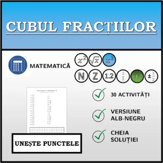 Exercițiu de asociere: Cubul fracțiilor