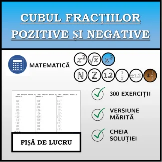 Fișă de lucru: Cubul fracțiilor pozitive și negative