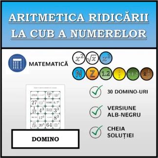 Domino: Aritmetica ridicării la cub a numerelor
