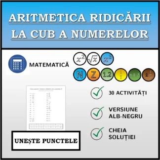 Exercițiu de asociere: Aritmetica ridicării la cub a numerelor