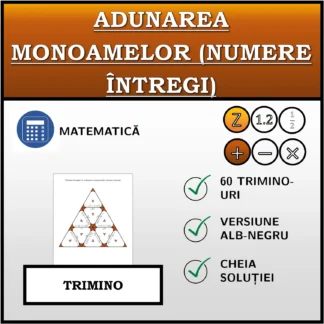 Trimino: Adunarea monoamelor (numere întregi)