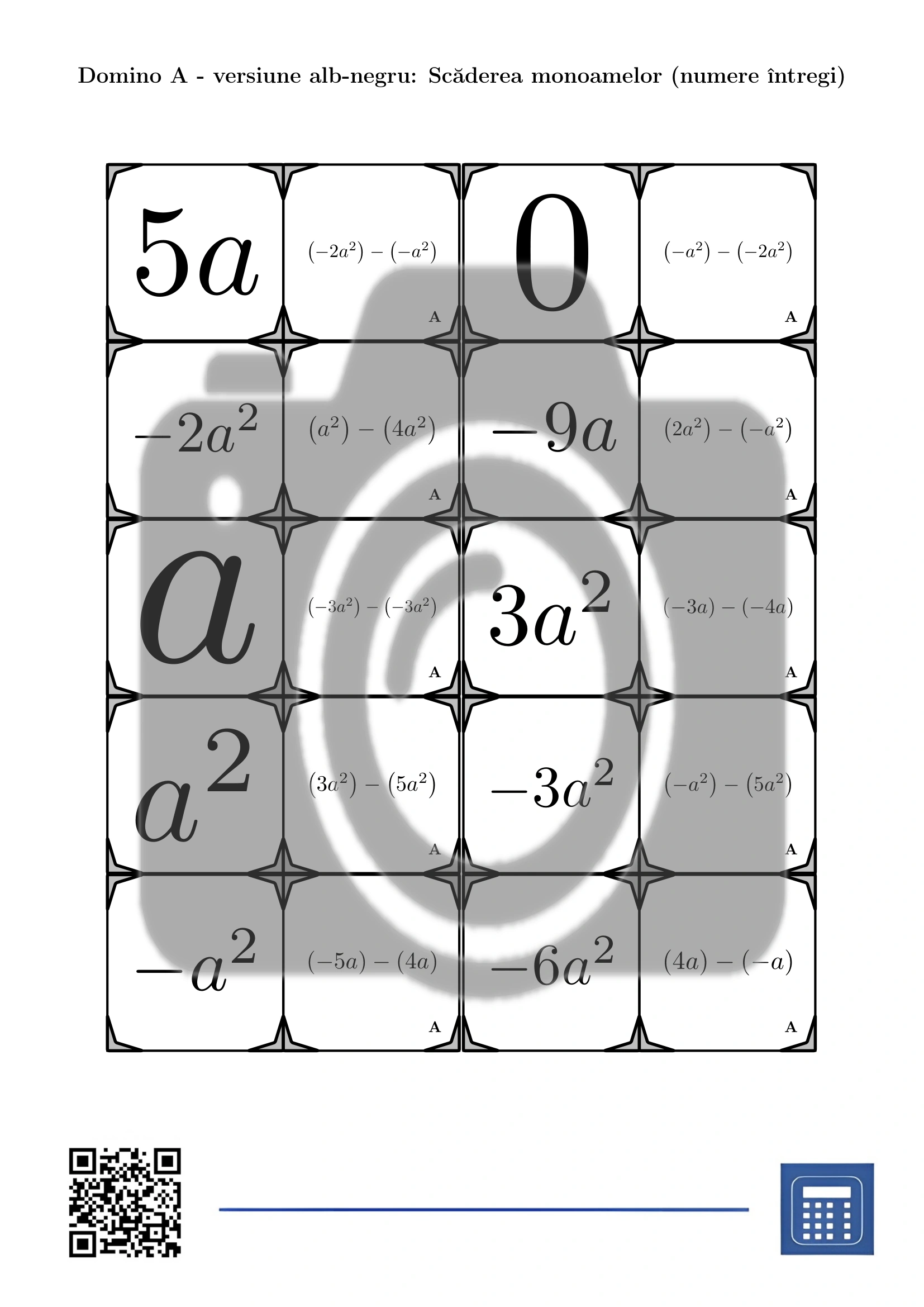 Domino: Scăderea monoamelor (numere întregi) - imagine 3
