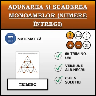Trimino: Adunarea și scăderea monoamelor (numere întregi)