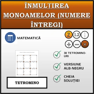 Tetromino: Înmulțirea monoamelor (numere întregi)