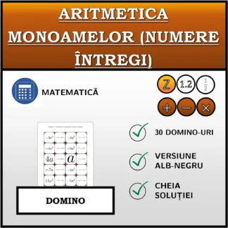 Domino: Aritmetica monoamelor (numere întregi)