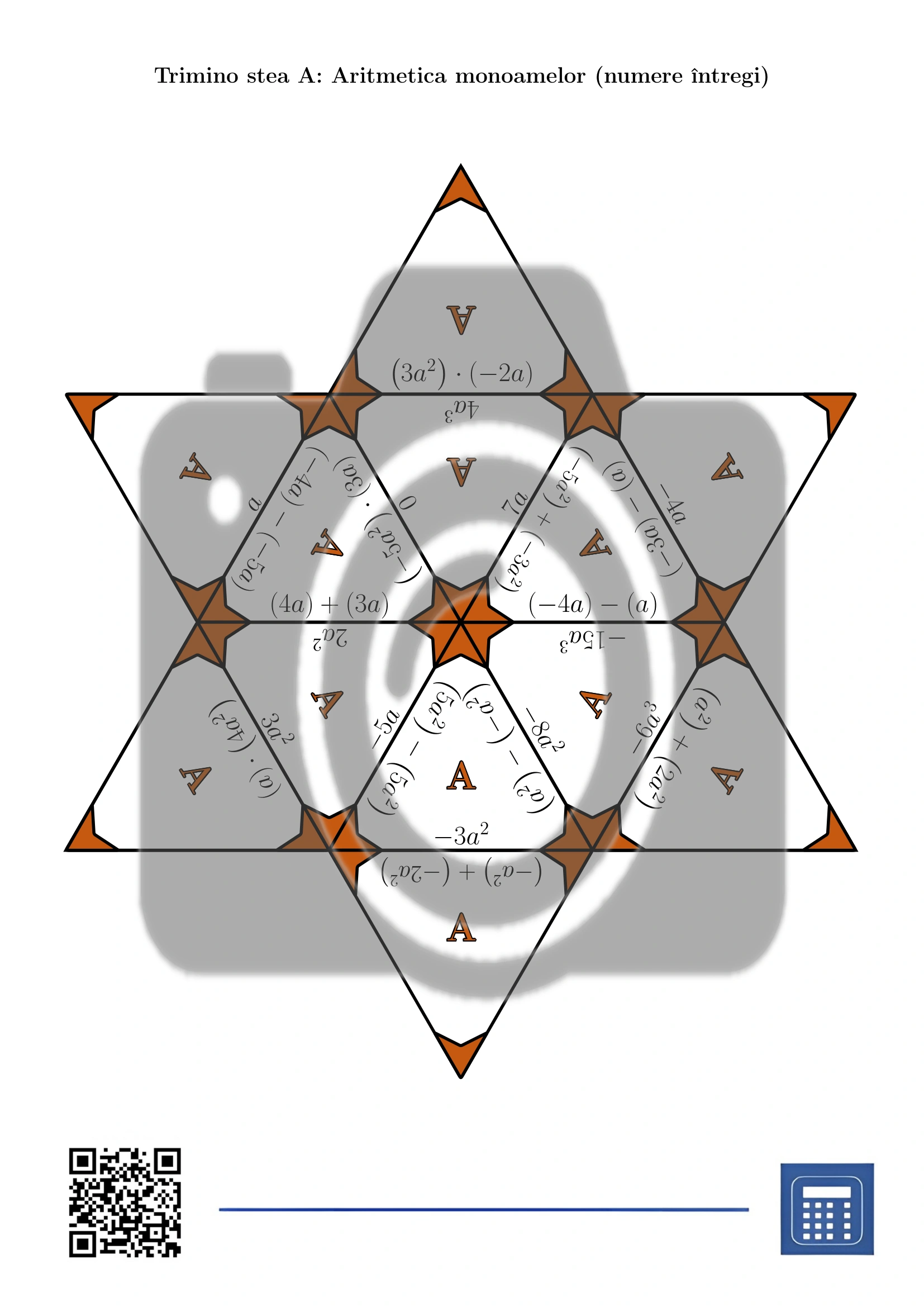 Trimino: Aritmetica monoamelor (numere întregi) - imagine 4
