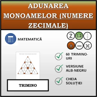 Trimino: Adunarea monoamelor (numere zecimale)