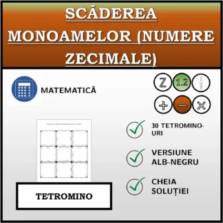 Tetromino: Scăderea monoamelor (numere zecimale)
