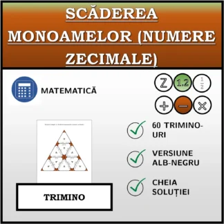 Trimino: Scăderea monoamelor (numere zecimale)