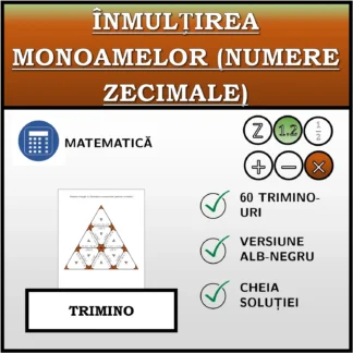 Trimino: Înmulțirea monoamelor (numere zecimale)