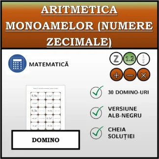 Domino: Aritmetica monoamelor (numere zecimale)