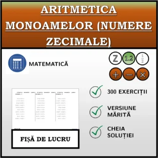 Fișă de lucru: Aritmetica monoamelor (numere zecimale)