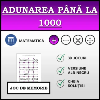 Joc de memorie: Adunarea până la 1000