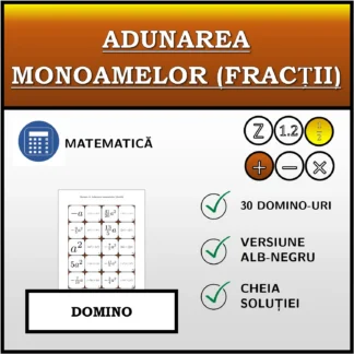 Domino: Adunarea monoamelor (fracții)