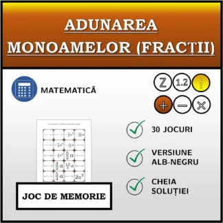 Joc de memorie: Adunarea monoamelor (fracții)