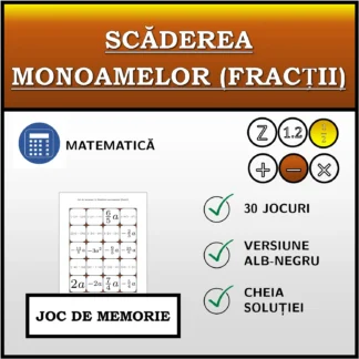 Joc de memorie: Scăderea monoamelor (fracții)