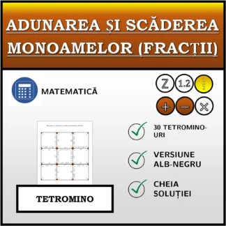 Tetromino: Adunarea și scăderea monoamelor (fracții)