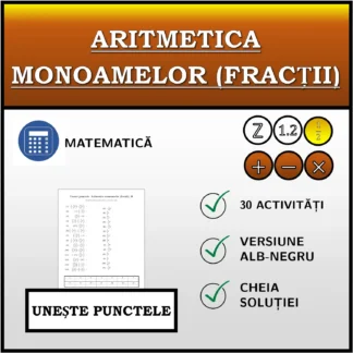 Exercițiu de asociere: Aritmetica monoamelor (fracții)