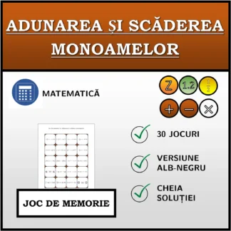 Joc de memorie: Adunarea și scăderea monoamelor