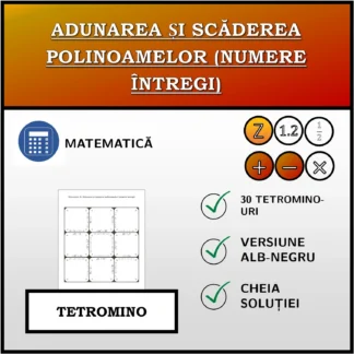 Tetromino: Adunarea și scăderea polinoamelor (numere întregi)