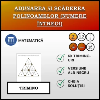 Trimino: Adunarea și scăderea polinoamelor (numere întregi)