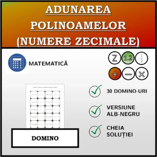 Domino: Adunarea polinoamelor (numere zecimale)