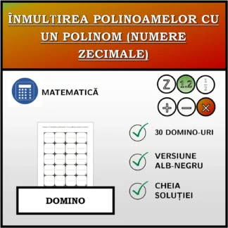 Domino: Înmulțirea polinoamelor cu un polinom (numere zecimale)