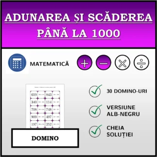 Domino: Adunarea și scăderea până la 1000