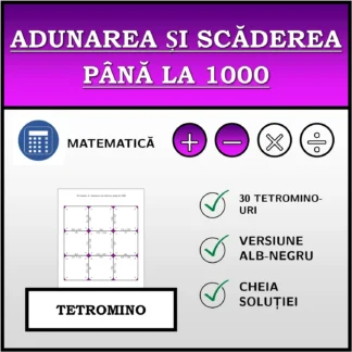 Tetromino: Adunarea și scăderea până la 1000