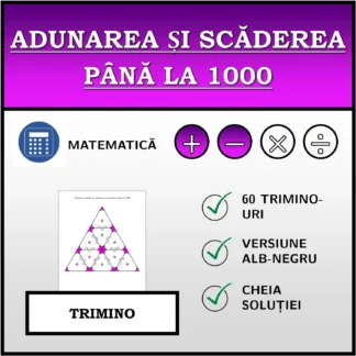 Trimino: Adunarea și scăderea până la 1000