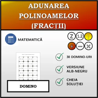 Domino: Adunarea polinoamelor (fracții)