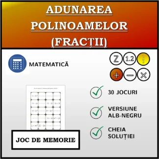 Joc de memorie: Adunarea polinoamelor (fracții)