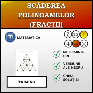 Trimino: Scăderea polinoamelor (fracții)