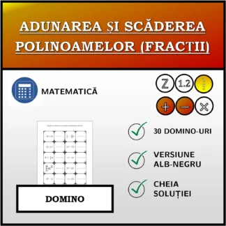 Domino: Adunarea și scăderea polinoamelor (fracții)