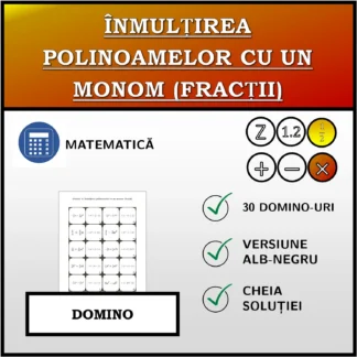 Domino: Înmulțirea polinoamelor cu un monom (fracții)