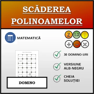 Domino: Scăderea polinoamelor