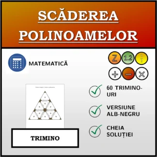 Trimino: Scăderea polinoamelor
