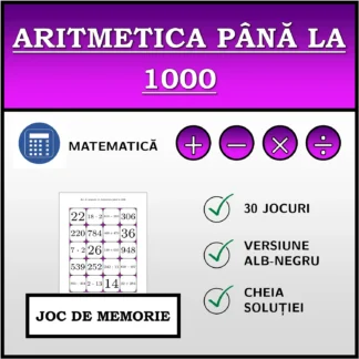 Joc de memorie: Aritmetica până la 1000