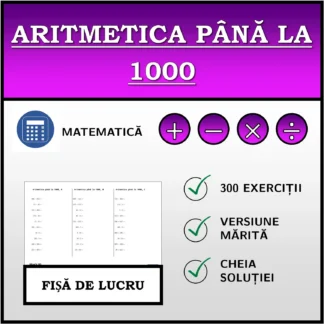 Fișă de lucru: Aritmetica până la 1000