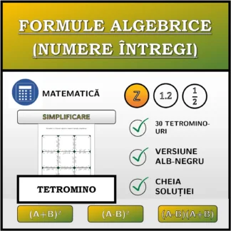 Tetromino: Formule algebrice (numere întregi), simplificare