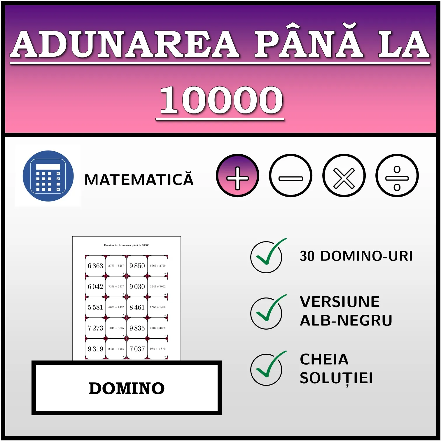 Domino: Adunarea până la 10000