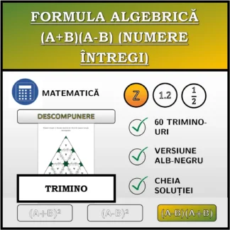 Trimino: Formula algebrică (A+B)(A-B) (numere întregi), descompunere