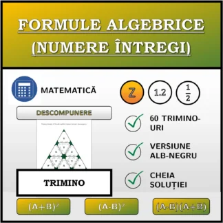 Trimino: Formule algebrice (numere întregi), descompunere